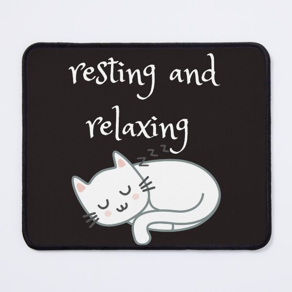 Item preview, resting and relaxing cat designed and sold by ghadirjo.