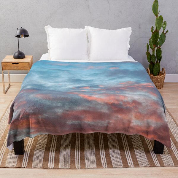 Item preview, Warm Orange and blue sunset sky clouds designed and sold by Monika Howarth.