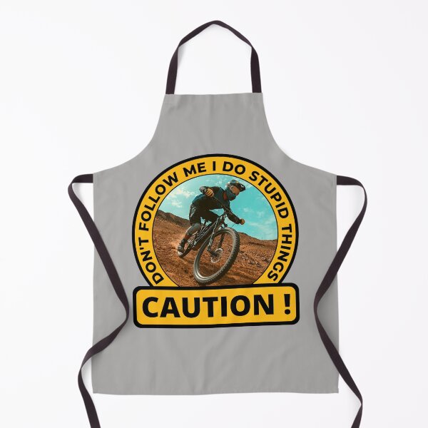 Item preview, Caution Don't Follow Me I Do Stupid Things Funny Cyclist Quote designed and sold by Tremendo.