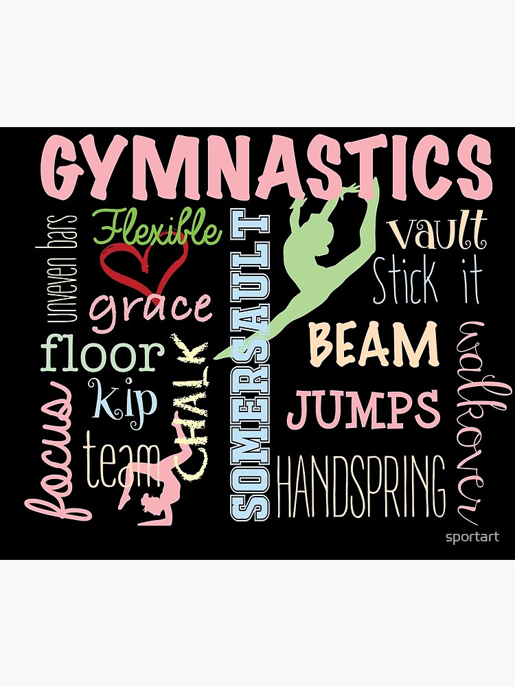 "Gymnastics Wordle" Poster for Sale by sportart Redbubble