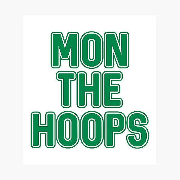 Item preview, Mon The Hoops, Glasgow Celtic Football Club Green and White Text Design designed and sold by MacPean.