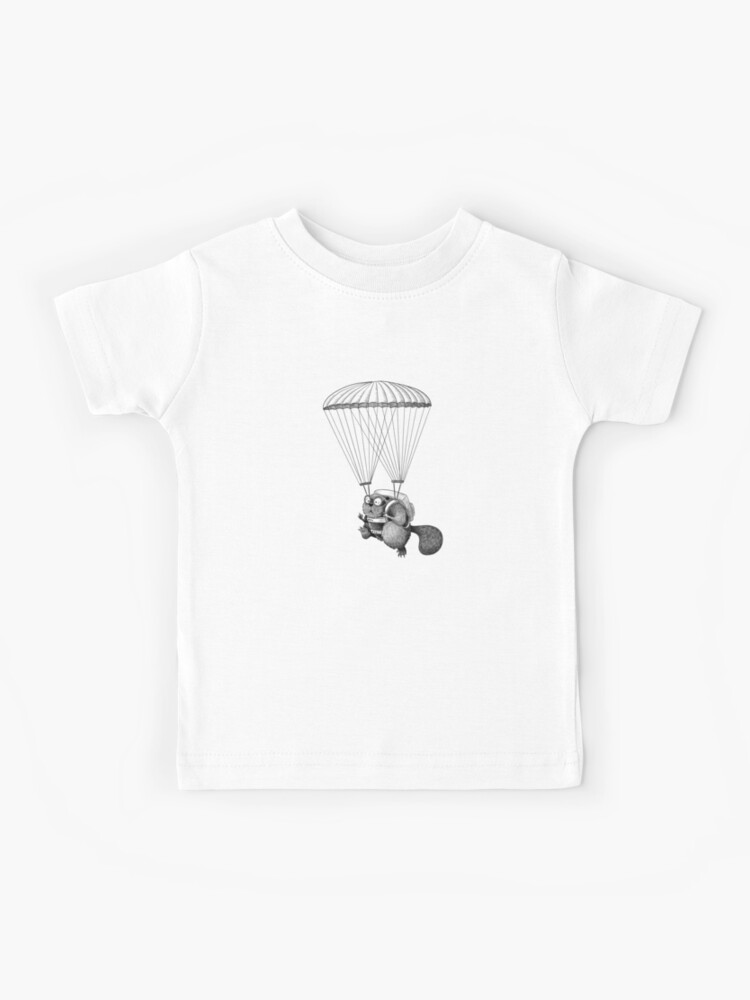 Parachuting Beaver #1 | Kids T-Shirt