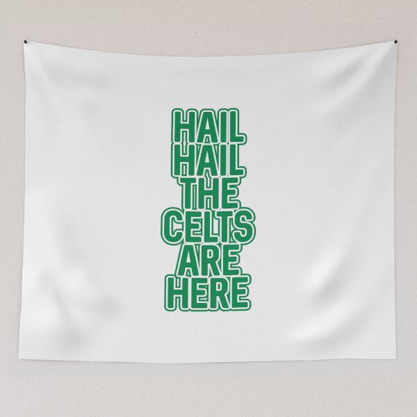 Item preview, Hail Hail The Celts Are Here, Glasgow Celtic Football Club Green and White Text Design designed and sold by MacPean.
