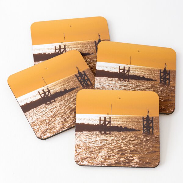 Item preview, Vibrant sunset on the sea in beautiful Silloth, North England, UK designed and sold by chiaravisuals.