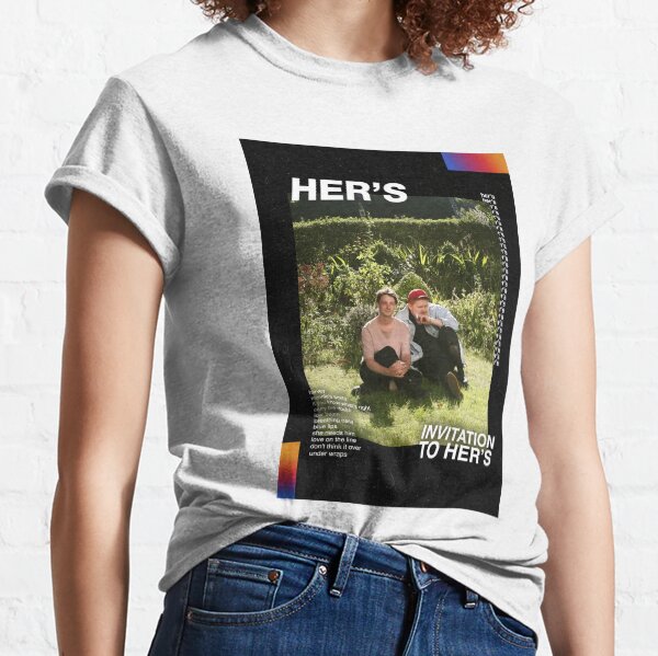 HER'S BAND INVITATION TO HER'S T-SHIRT Tshirt Size S to 5XL Mens Unisex 