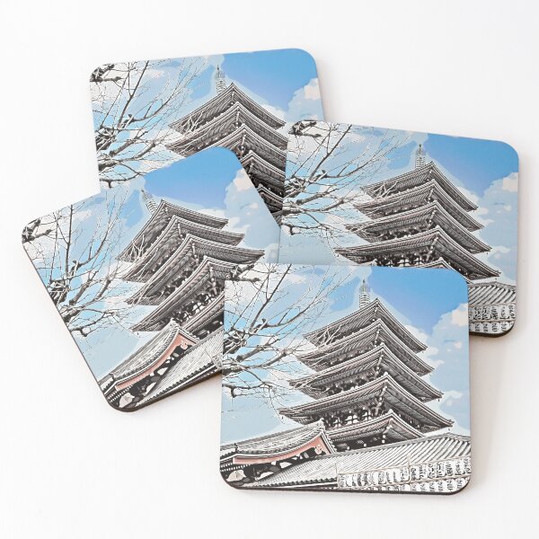 Item preview, Asakusa Pagoda Illustration designed and sold by SofiaAlves.