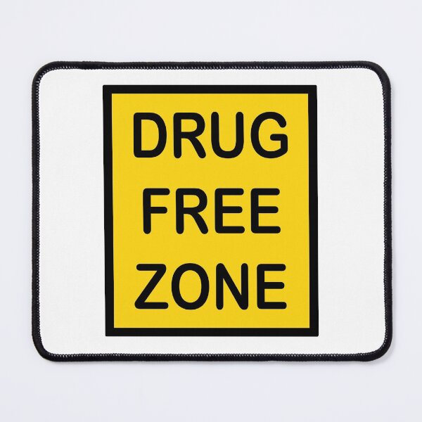Item preview, Drug Free Zone (black letters with yellow background) designed and sold by matamuaart.