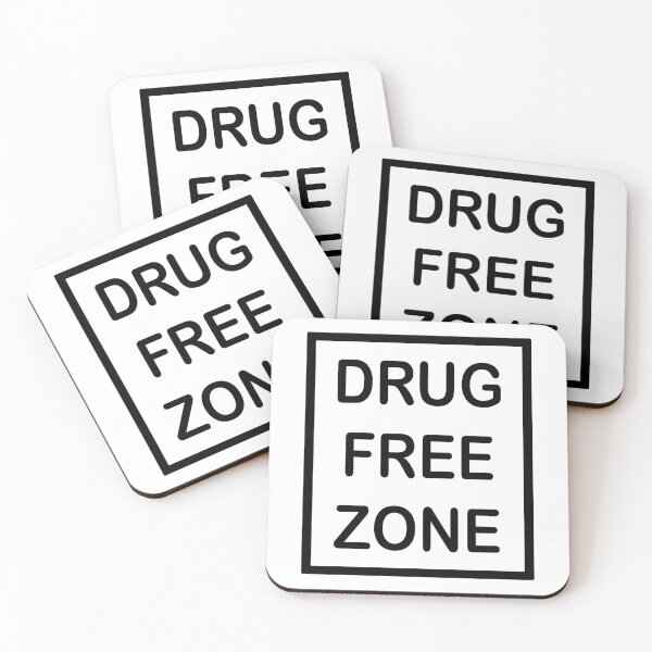 Item preview, Drug Free Zone (black letters with white background) designed and sold by matamuaart.