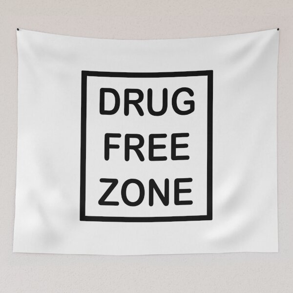 Item preview, Drug Free Zone (black letters with white background) designed and sold by matamuaart.