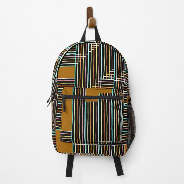 Item preview, Multyplied parallel and perpendicular hand-drawn color pen lines in brown designed and sold by Istvan Ocztos.