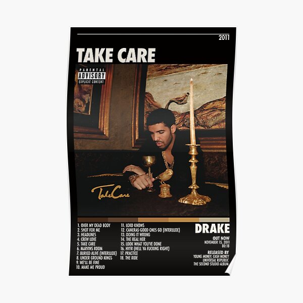 Drake prendre soin affiche affiche personnalisée couverture de l'album affiche | Impression d'affiche | Art mural | Décor à la maison Affiche Poster