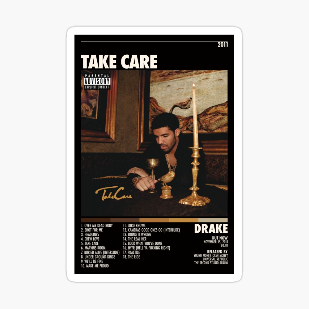 drake gifts drake starbucks cup drake album covers Drake Take Care Album Cover Poster  Drake poster album cover posters