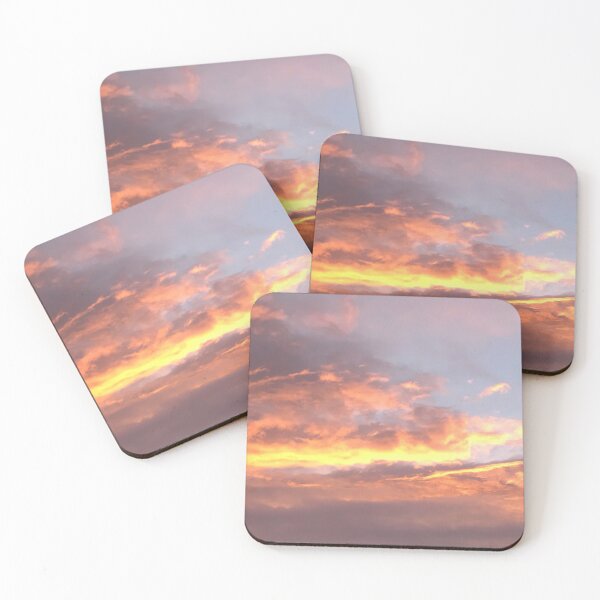Item preview, Warm yellow and orange sunset Clouds sky designed and sold by Artbymonika.