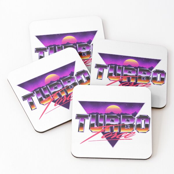 Item preview, Colorful retro design with 80s style Turbo Force logo designed and sold by 486DesignCo.