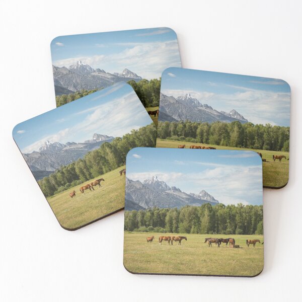 Item preview, Beautiful Horses, Mountain Landscape  designed and sold by newburyboutique.