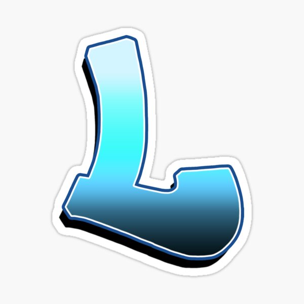 Letter L - Blue Fade Sticker