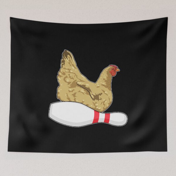 Item preview, Chicken at Bowling with Bowling pin designed and sold by Snabdesign84.