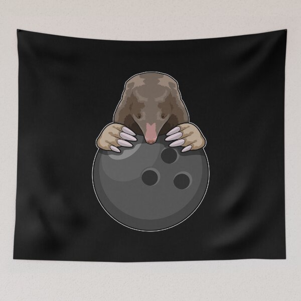 Item preview, Mole at Bowling with Bowling ball designed and sold by Snabdesign84.