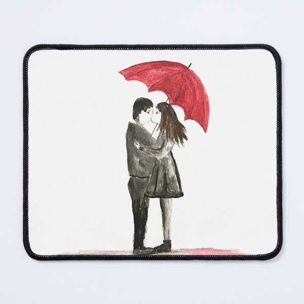 Item preview, Love couple with red umbrella Valentine's day designed and sold by Monika Howarth.