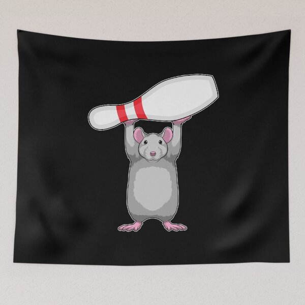 Item preview, Mouse at Bowling with Bowling pin designed and sold by Snabdesign84.