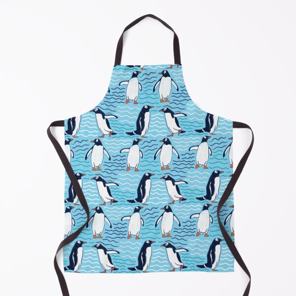 Item preview, Gentoo Penguin - Cute Blue and Black Bird Illustration Pattern  designed and sold by TheRainbowRoom.