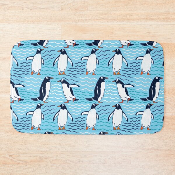 Item preview, Gentoo Penguin - Cute Blue and Black Bird Illustration Pattern  designed and sold by TheRainbowRoom.