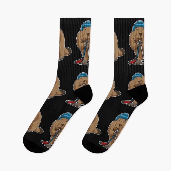 Item preview, Beaver at Ice hockey with Ice hockey stick designed and sold by Snabdesign84.