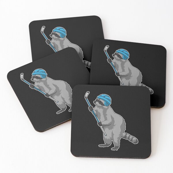 Item preview, Racoon at Ice hockey with Ice hockey stick designed and sold by Snabdesign84.