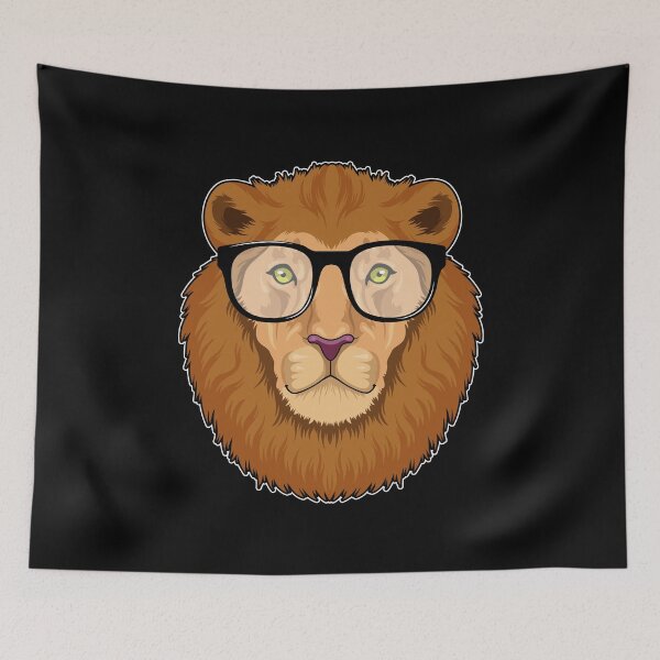 Item preview, Lion as Nerd with Glasses designed and sold by Snabdesign84.