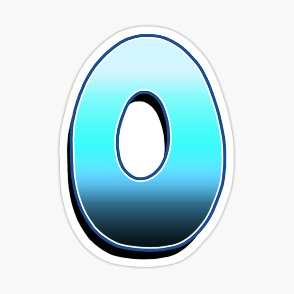 Letter O - Blue Fade Sticker