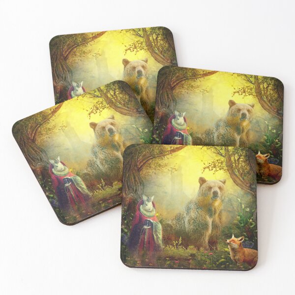 Item preview, The fox the bear and the rabbit designed and sold by FaefireFineArt.