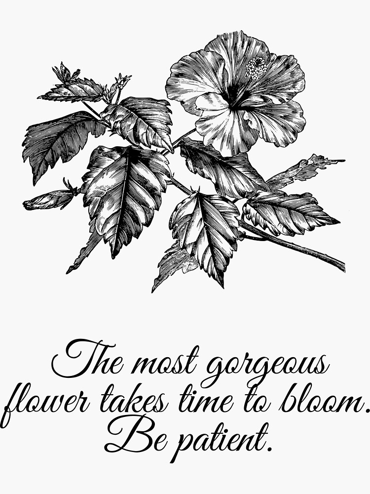 "Beautiful flower quotes The most flower takes time to bloom