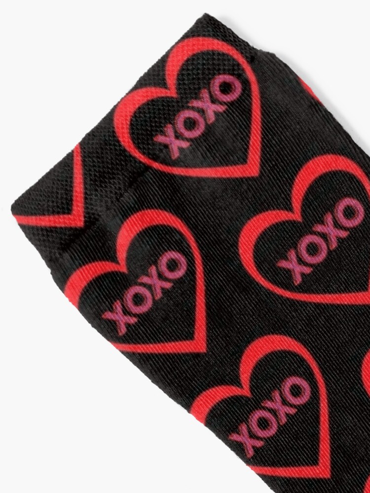 Valentine's Day Soft Crew Socks XOXO Kiss Hug Love Prints, Women's