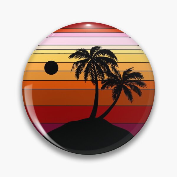 Item preview, Red Retro Palm Tree Sunset designed and sold by GyngerGarza.