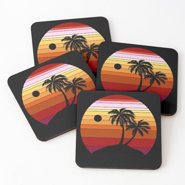 Item preview, Red Retro Palm Tree Sunset designed and sold by GyngerGarza.