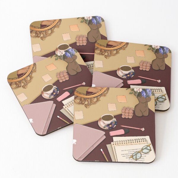 Item preview, aesthetic feminine desk  designed and sold by sweet dreamer.