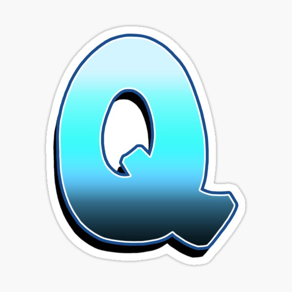 Letter Q - Blue Fade Sticker