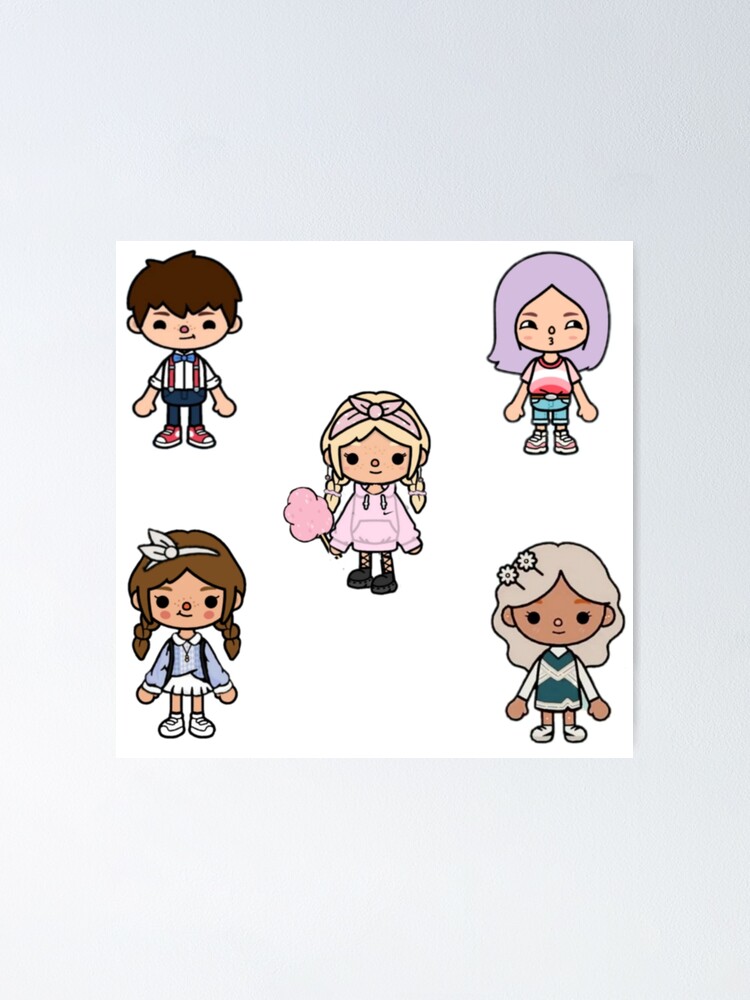 "Toca Boca Sticker Pack" Poster for Sale by nokenoma | Redbubble