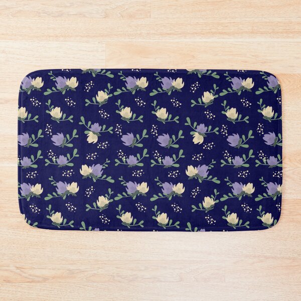 Item preview, Blue and gold flower patterns abstract art colors bold patterns designed and sold by johnrk.