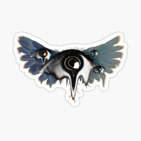 weirdcore eyes and wings | Sticker