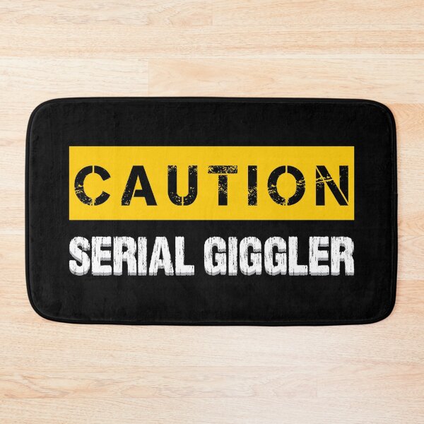 Item preview, Caution : Serial Giggler - Funny Giggle & Laugh Caution Sign Jokes Humor designed and sold by WIZECROW.