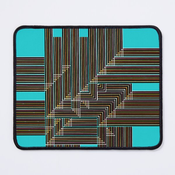 Item preview, Multyplied parallel and perpendicular hand-drawn color pen lines in blue "Geometric Works" designed and sold by Istvan Ocztos.