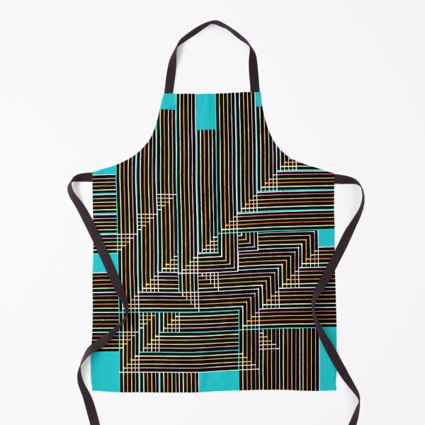 Item preview, Multyplied parallel and perpendicular hand-drawn color pen lines in blue "Geometric Works" designed and sold by Istvan Ocztos.
