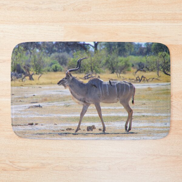 Item preview, Male Kudu Antelope with Oxpecker Birds designed and sold by SafariByMarisa.