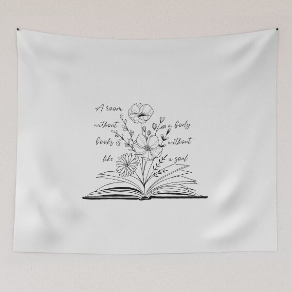 Item preview, A room without books is like a body without a soul designed and sold by sashabookishart.