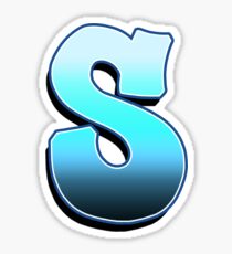 Letter S - Blue Fade Sticker