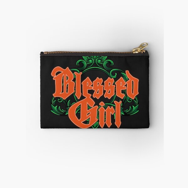Item preview, Blessed Girl - Dark Green Crown Gothic Orange Text designed and sold by Chubuter.