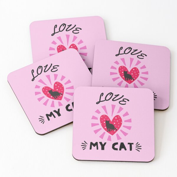 Item preview, Love my cat- cute valentine cat designed and sold by BronikowskiART.