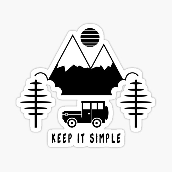 Vista previa del artículo con la obra «mantenlo simple», diseñado y vendido por Art-by-da.