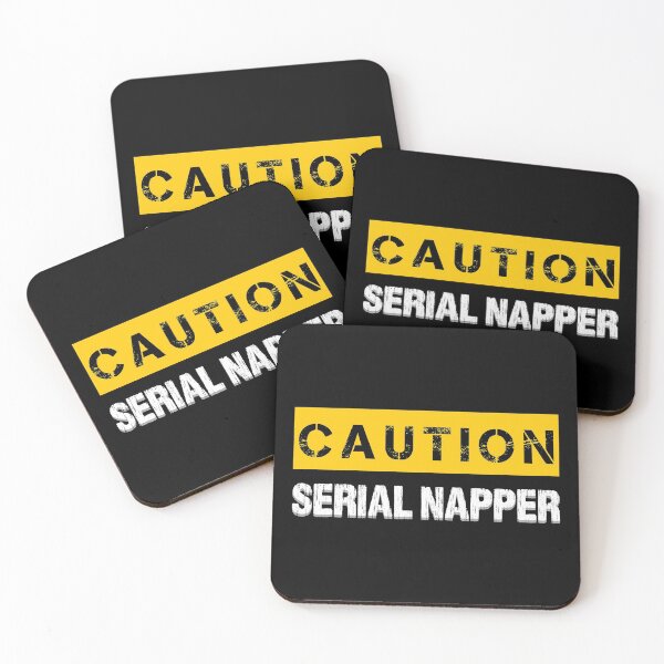 Item preview, Caution : Serial Napper - Funny Nap & Napping Caution Sign Humor designed and sold by WIZECROW.